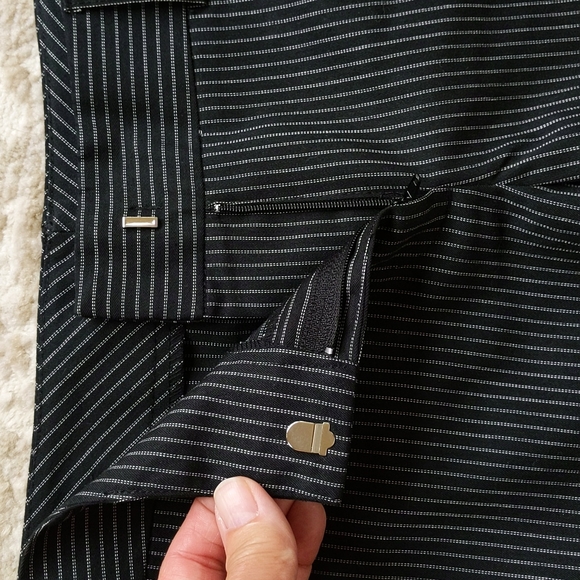 NEW Tracy Evans Limited Striped Flared Bootcut Trouser Pants J3 Black White - Picture 9 of 16